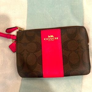 Coach pink wristlet